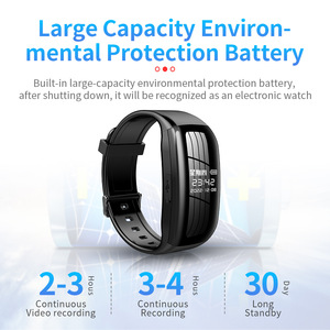 กล้องวิดีโอขนาดเล็กแบบซิลิโคน 8-256GB นาฬิกาหน้าจอสัมผัส บันทึกเสียงพร้อมไมโครโฟน  แฟลชไดรฟ์ USB กันน้ำ IP65 ลดเสียงรบกวน - Product Image 4