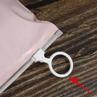 Sacs refermables roses givrés recyclables pour vêtements, avec logo personnalisé, sacs à fermeture éclair en plastique mat écologiques pour T-shirts et vêtements, faible MOQ
