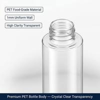 Flacon pulvérisateur vide en PET de 30 ml pour cosmétiques, masques faciaux, shampoings, faux cils, parfums – Forme cylindrique – Vente en gros