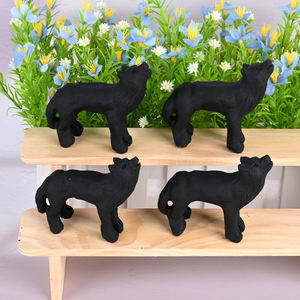 Vente en gros de sculptures et sculptures en cristal naturel poli chien obsidienne pour la décoration de la maison - Product Image 4