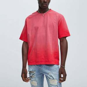 Premium 250gsm 100% Camiseta de algodón Camisetas de punto de gran tamaño Fabricante de camisetas lisas personalizadas - Product Image 1