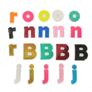 Listo Stock Lentejuelas bordadas 26 letras en inglés Estilo Parches de tela Hierro-en accesorios decorativos para ropa Apliques - Product Image 4