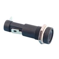 Portafusibles de Cartucho con Tapa de Rosca Negra de Baquelita H3-52B 20A 600V 6x30mm, Capacidad de Ruptura de 15kA, Aleación de Cobre
