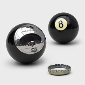 Ouvre-bouteille en acier inoxydable en forme de boule de billard pour accessoires de billard - Product Image 1