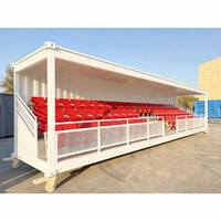 Siège de tribune VIP commercial extérieur pour stade, siège en métal creux moulé par soufflage pour terrain de sport extérieur, tribune portable à vendre