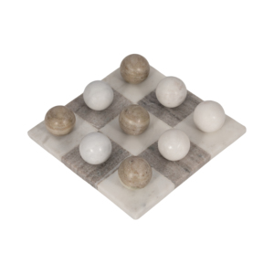 Set da Gioco Tris in Marmo, Gioco da Tavolo Classico per Famiglia, Decorazione per Tavolino da Caffè, Casa e Ufficio - Product Image 3
