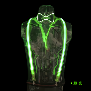 Mode de fête hommes et femmes lumière LED bretelles noeud papillon barre KTV mascarade fête bretelles lumineuses pantalon - Product Image 5
