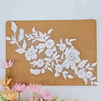 Nouvelle conception de dentelle brodée de sequins, applique pour robe de mariée et voile