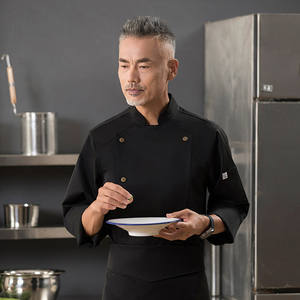 زي طهاة عالي الجودة مخصص بشعار مطرز مقاوم للماء وعالي الوضوح للمطاعم والمطابخ والفنادق للرجال والنساء - Product Image 2