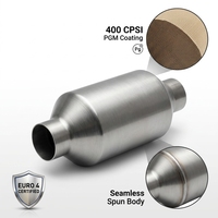 Convertisseur catalytique universel pour moteurs 1.0L 1.5L 1.8L, haut débit, Euro 4, en acier inoxydable, système d'échappement rond filé