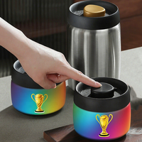 Cadeaux de football, contenants de cuisine, boîtes scellées en acier inoxydable pour grains de café, contenants alimentaires, contenants à café sous vide