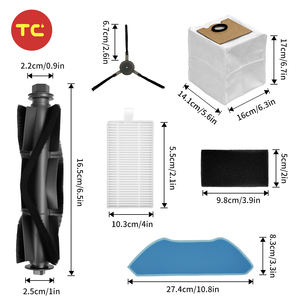Kit de pièces de rechange pour aspirateur robot Lefant M2 Pro / M2S Pro, brosses latérales principales, chiffon de nettoyage, filtres HEPA, accessoires - Product Image 2