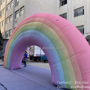 Globo de arco de boda de arco iris de nube inflable de luz LED con globo de nube y aire inflables de publicidad - Product Image 2