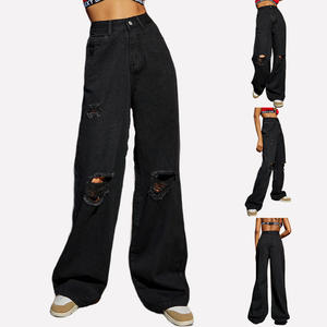 Moda yırtık toptan abd Jean erkek arkadaşı dökün Femme gevşek Fit kadın erkek arkadaşı kot pantolon kızlar kadınlar için balya - Product Image 1
