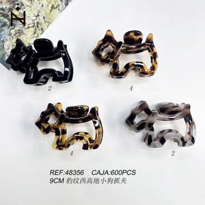 Fermaglio per capelli con stampa leopardata West Highland White Terrier Puppy Claw Clip 9 cm - Product Image 1