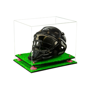 Kích thước đầy đủ chống bụi Hộp bảo vệ Showcase memorabilia sưu tầm Acrylic Bóng Đá Mũ bảo hiểm hiển thị trường hợp với Turf cỏ - Product Image 3