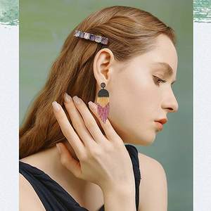 Meilleure vente en émail bijoux boucles d'oreilles pour femmes fille boucles d'oreilles à la mode été plage Boho Style perles boucles d'oreilles en gros - Product Image 3