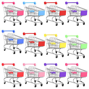 <span class=keywords><strong>Mini</strong></span> sắt lưu trữ giỏ hàng hình chữ nhật mô phỏng Giỏ mua hàng cho không gian nhỏ sáng tạo kim loại lưu trữ giỏ hàng - Product Image 5