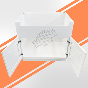 Armoires Shaker blanches en bois américain à vendre 36 "L X 34.5" H X 24 "<span class=keywords><strong>D</strong></span> Armoire <span class=keywords><strong>d</strong></span>'évier de ferme pour la cuisine Tablier au design moderne Armoire de base pour évier - Product Image 4