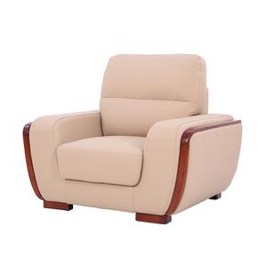 Chaise en cuir véritable Logan pour appartement - Product Image 3