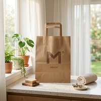 Sacs en papier kraft de qualité alimentaire résistants avec impression personnalisée, sacs à pain en papier écologiques et sacs de livraison pour restaurants