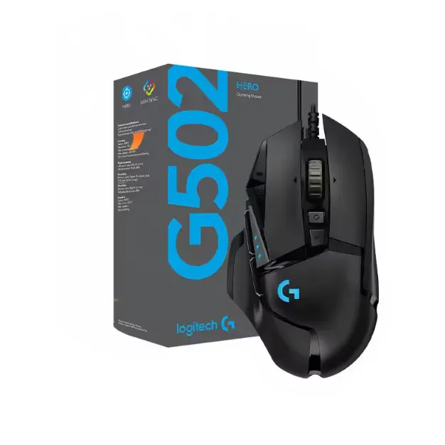 Original G502 HERO 25K LIGHTSYNC RGB Wired Gaming Mouse With Hero Sensor