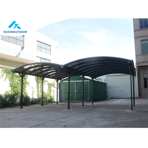 Nouveau style de <span class=keywords><strong>garage</strong></span> préfabriqué en acier portable de type allemand, abri pour 2 voitures en tôle - Product Image 5