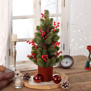 SHUANGYUAN Novo Design de Árvore de Natal <span class=keywords><strong>Mini</strong></span> de 48cm para Mesa com Decoração de Ramos para Árvore <span class=keywords><strong>Mini</strong></span> Artificial - Product Image 4