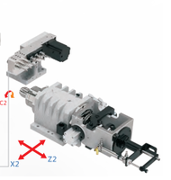 Broche électrique à 5 axes D125 pour tour (type portique) avec commande CNC FANUC & SYNTEC