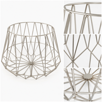 Metalen draadmandenset, ronde decoratieve opbergbak voor wasgoed, fruit, speelgoed |   Matzwart |   OEM/ODM