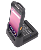 Terminal portable IP65 Android PDA, lecteur de codes-barres, collecteur de données d'entrepôt avec poignée pistolet, scanner de codes-barres PDA robuste