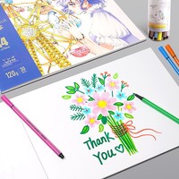 Carnet de dessin spécial avec marqueurs, papier épais 8K pour anime, papier professionnel A4 pour dessin à la main, papier vierge 16K A3 pour bandes dessinées