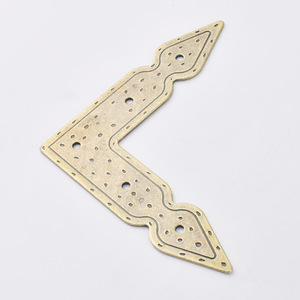 <b>Corner</b> <b>Protector</b> Bronze Carbon Steel Stamping Durable For Wooden Crates Packaging Boxes Hardware Cabinet Right Angle Plates - Product Image 3