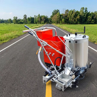 Machine de marquage routier thermoplastique à poussée manuelle pour la traçage des lignes de chaussée sur autoroutes et parkings