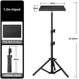 Support de rangement en métal réglable <span class=keywords><strong>Trépied</strong></span> vertical Plateau de bureau avec écrou Projecteur Support de sol pour un placement pratique de la table - Product Image 6