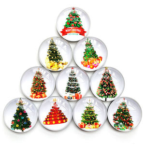 Aimant de <span class=keywords><strong>réfrigérateur</strong></span> de Noël, décoration d'intérieur, autocollant magnétique rond en verre acrylique transparent 3D en forme de dôme pour <span class=keywords><strong>réfrigérateur</strong></span> - Product Image 3