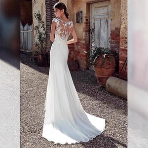 ชุดแต่งงานทรงเมอร์เมดสุดหรูหรา ประดับด้วยลูกไม้สไตล์วินเทจ คลาสสิก ทรงเจ้าหญิง กระโปรงยาวลายดอกไม้ ชุดเจ้าสาวแฟชั่นทันสมัย - Product Image 3