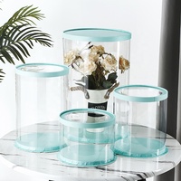 Boîtes Cadeaux Rondes Blanches Haute Qualité pour Gâteaux, Emballage Haut Transparent pour Gâteau de Mariage avec Couvercle Clair