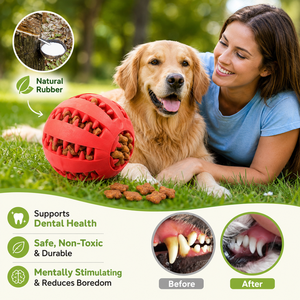 Natural Rubber <b>Dog</b> Puzzle Interactive Treat Bite Resistant Watermelon Chew <b>Ball</b> Toy Durable Puppy Toys Slow Feeder Play Teeth - Product Image 5