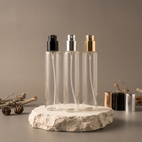 Flacons de parfum vides rechargeables en verre rond et fin de 30 ml avec pulvérisateur à col fileté et capuchon en aluminium de 15 mm – Vente en gros