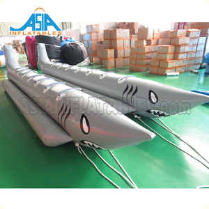 Bateau gonflable en forme de requin, bateau banane, tube de <span class=keywords><strong>ski</strong></span> nautique remorquable, vélo aquatique flottant, bateau à pédales à <span class=keywords><strong>jet</strong></span> - Product Image 6