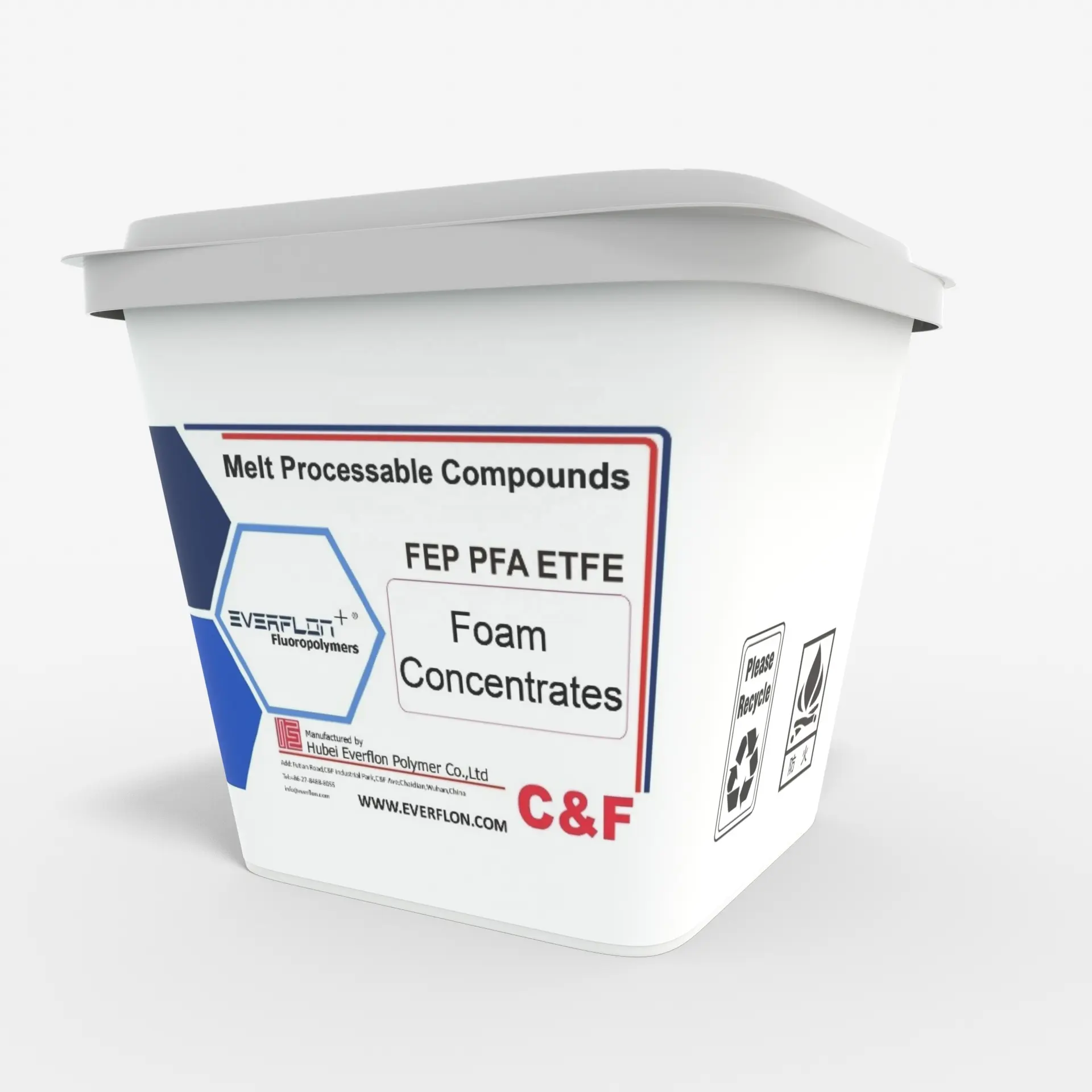 Espuma fluoropolymer fep pfa etfe