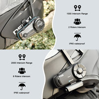 Casque audio pour moto avec microphone, radio, casque audio pour moto, interphone sans fil Bluetooth, casque audio pour moto, interphone sans fil