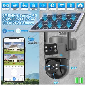Cámara de Vigilancia Solar Inalámbrica GatoCam 8MP 2 Lentes 2.4G 5G WiFi6 Eseecloud 4K Exterior WiFi 4G Tarjeta SIM Seguridad CCTV - Product Image 2
