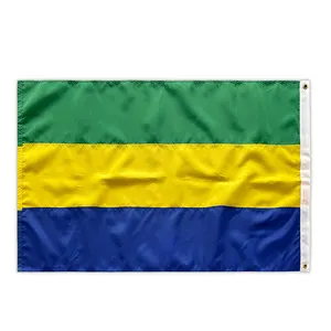 Factory Wholesales All National Custom Flag 3X5ft Banners Flags All Countries Polyester Flag Of Gabon