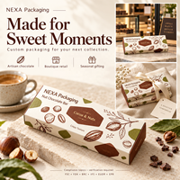 Boîtes d'emballage personnalisées pour barres chocolatées, vente en gros, logo imprimé, cartons pliants en carton, tailles entièrement personnalisables