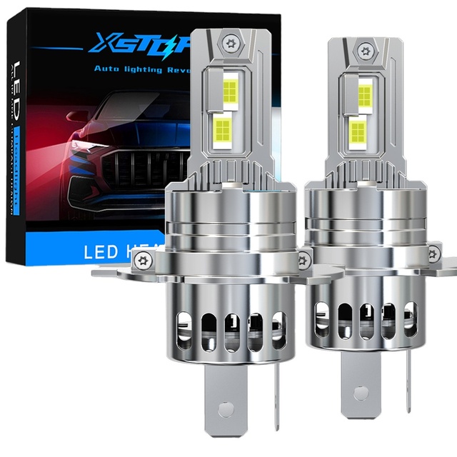 Hot Selling Mini Size Plug and Play 1:1 Car Led Headlight Bulb 30000lm 80W H4 for All Vehicles and Cars