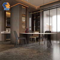 Carreaux de sol et de mur Sinray en pierre frittée 750x1500mm, antibactériens, antidérapants, résistants à l'usure, brillants, modernes, avec bordures décoratives pour chambre à coucher