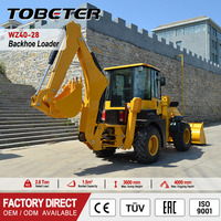 Chargeuse-pelleteuse robuste avec combiné chargeuse-excavatrice pour travaux de terrassement et manutention de matériaux