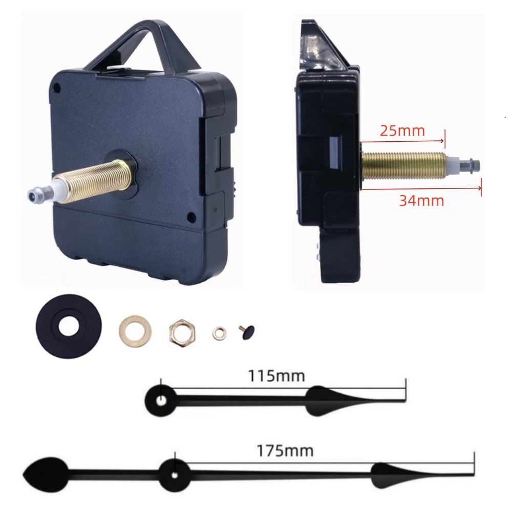 Mouvement d'horloge avec 12050 aiguilles noires